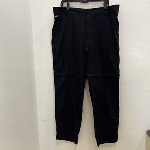 Reel Legends Convertible Cargo Pants Mens XL‎ Black Excellent Zip Off Hiking